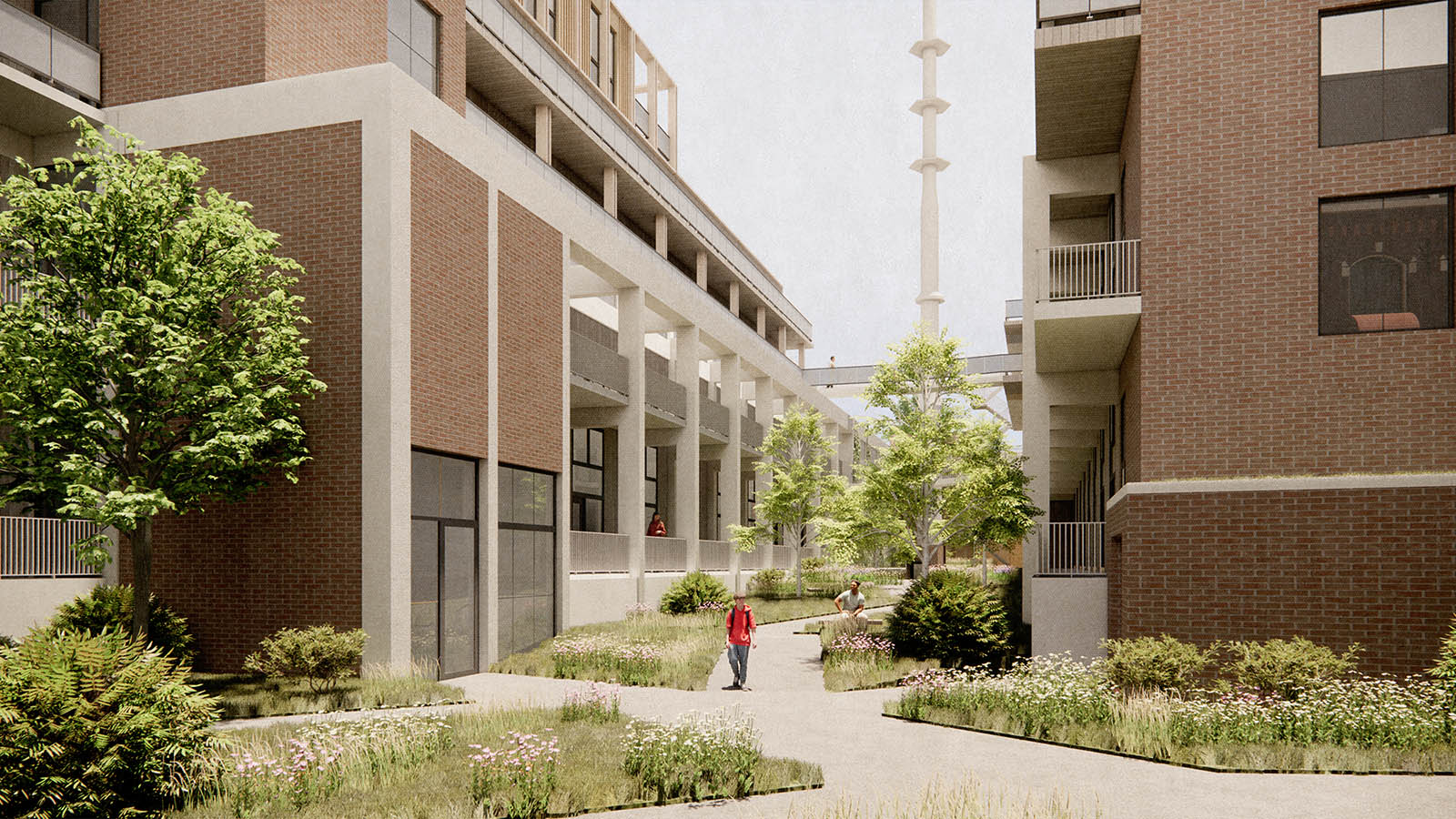 Impressie van het 'binnenterrein’, (Foto ANA architecten en Slokker Vastgoed)